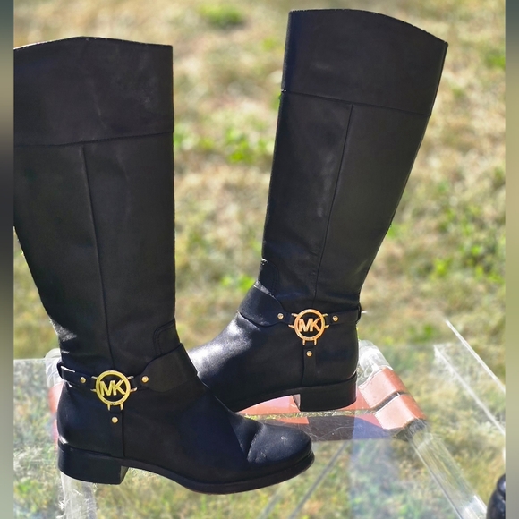 Michael Kors Leather Riding Boots 7.5 - Picture 1 of 7